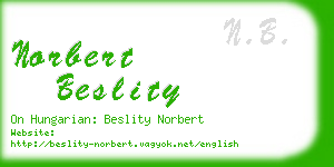 norbert beslity business card